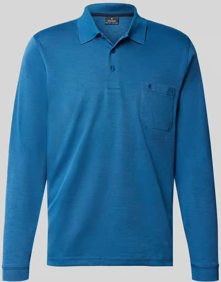 RAGMAN Regular fit poloshirt van katoenmix