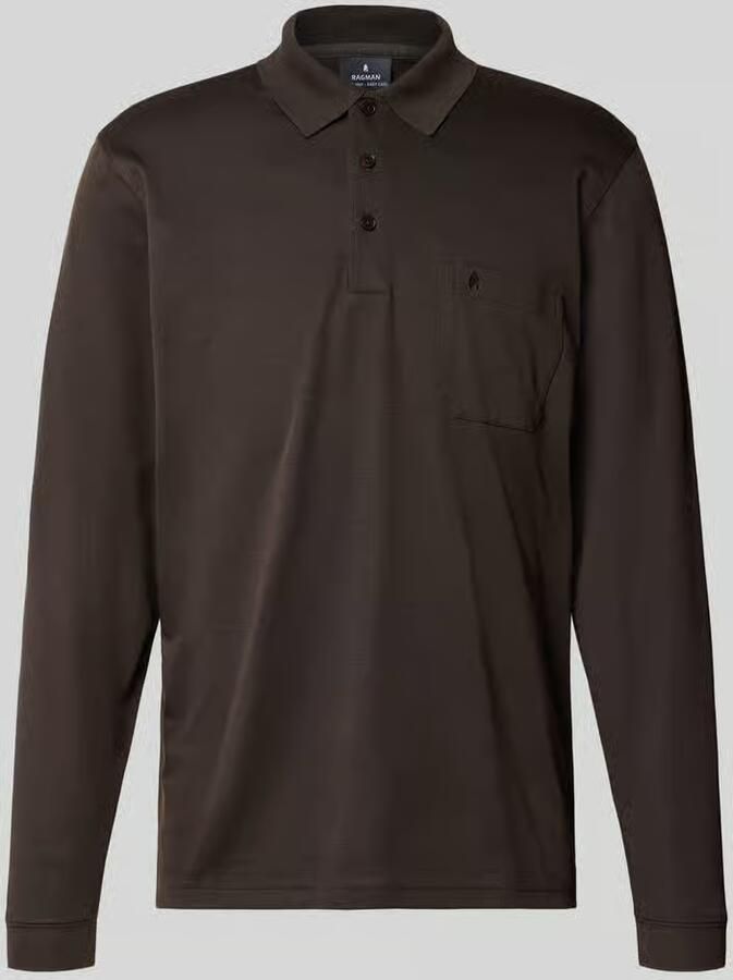 RAGMAN Regular fit poloshirt van katoenmix