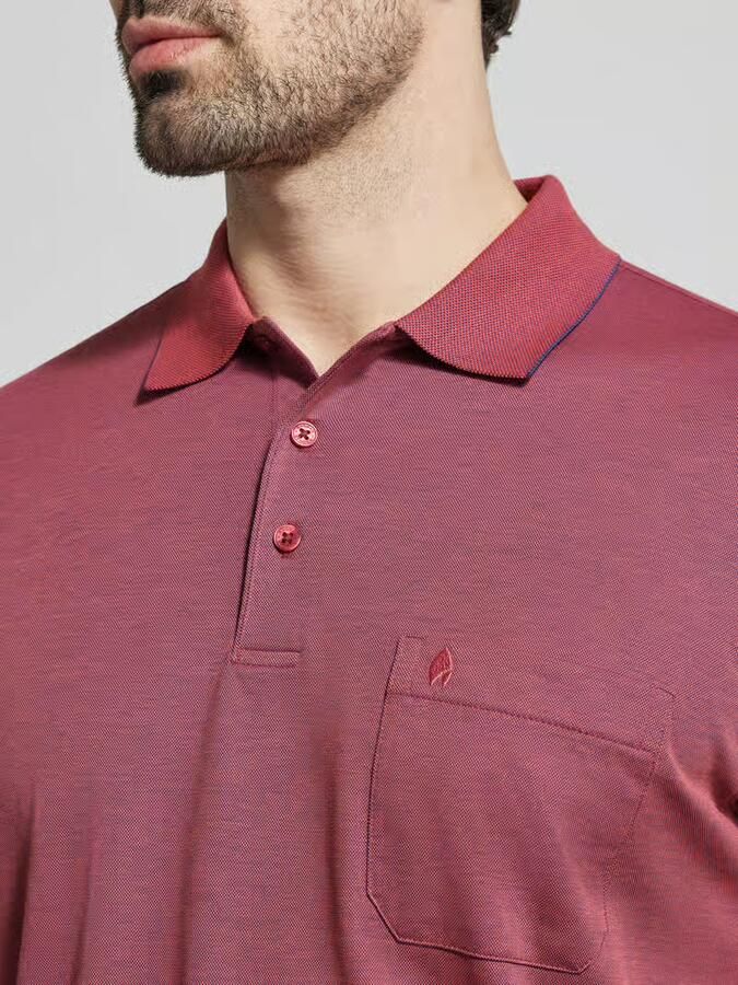 RAGMAN Relaxed fit Poloshirt van Katoenmix