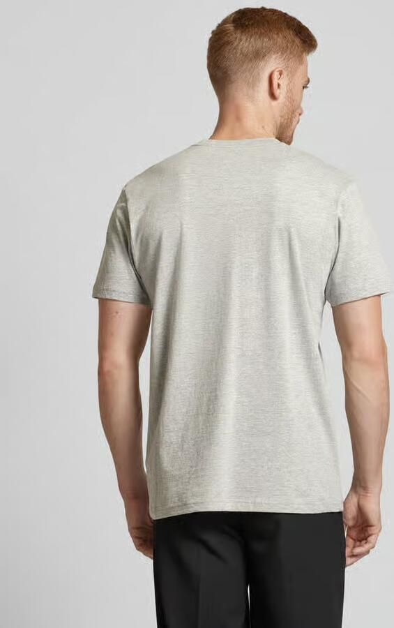 RAGMAN T-shirt met geribde ronde hals in set van 2