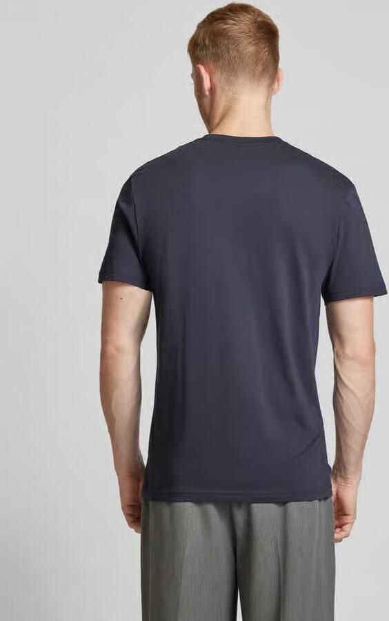 RAGMAN T-shirt met geribde ronde hals in set van 2