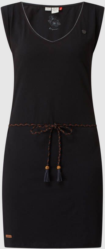 Ragwear Jerseyjurk SLAVKA met contrastkleurige bindstrik (2-delig Met een afneembare riem)