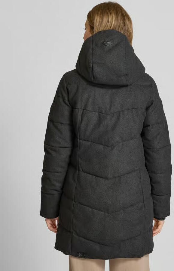 Ragwear Gewatteerde lange jas met capuchon model 'Pavla' - Foto 3