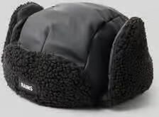 Rains Muts met voering van teddybont model 'Fleece Trapper'