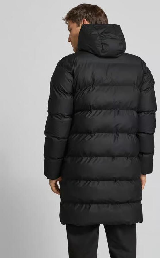 Rains Regular fit gewatteerde lange jas met capuchon model 'Alter'