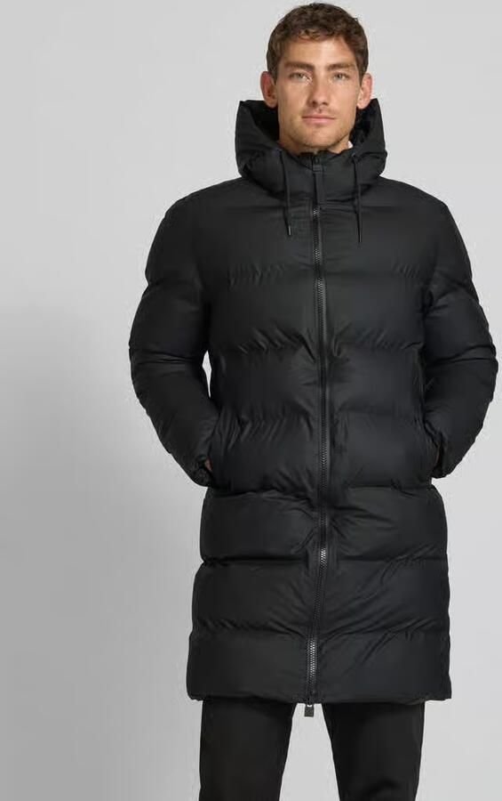 Rains Regular fit gewatteerde lange jas met capuchon model 'Alter' - Foto 2