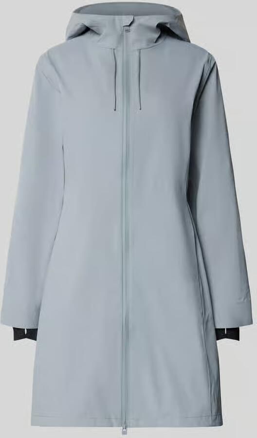 Rains Regular fit lange jas met duimlussen model 'Suva'