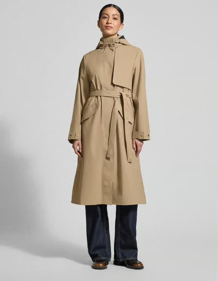 Rains Regular fit lange jas met opstaande kraag model 'Suva' - Foto 2