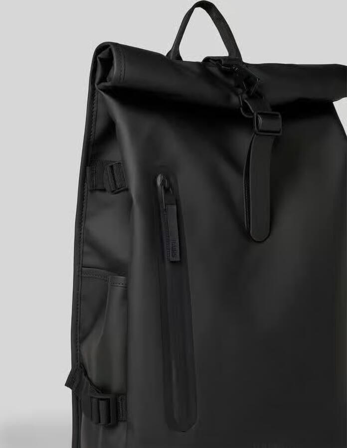 Rains Rugzak met rolltop en ritsvak - Foto 2