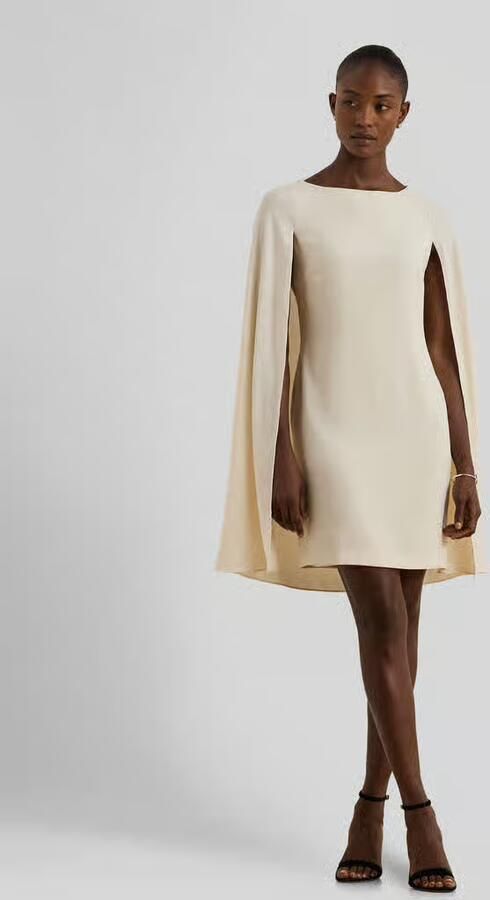 Lauren Ralph Lauren A-lijn cocktailjurk met cape - Foto 2