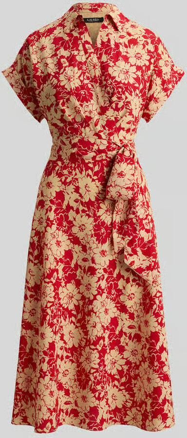 Lauren Ralph Lauren A-lijn vrijetijdsjurk met afneembare materiaalgelijke riem. - Foto 2