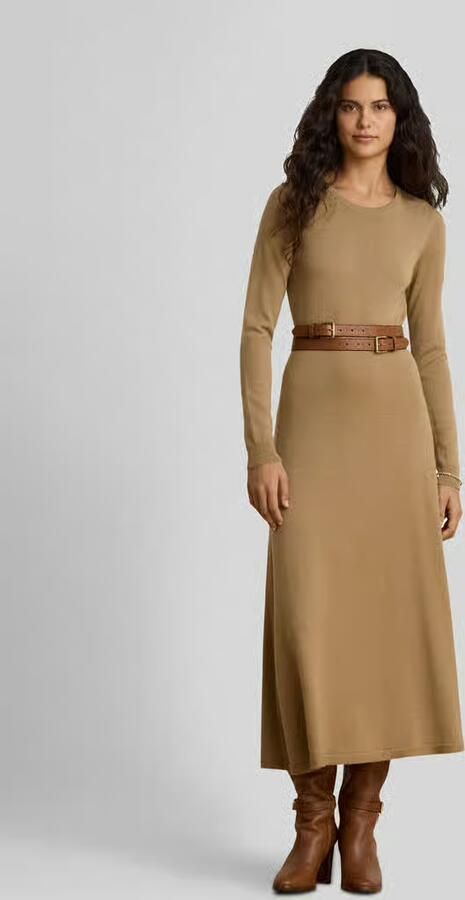 Lauren Ralph Lauren A-lijn vrijetijdsjurk van pure wol model 'VORLEY' - Foto 3