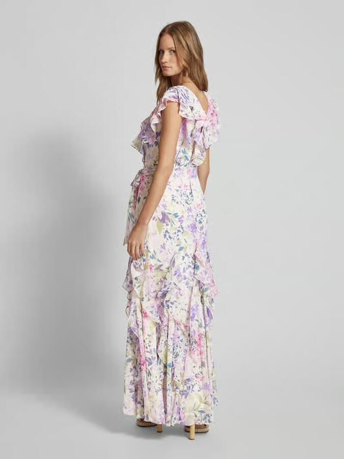 Lauren Ralph Lauren Avondjurk met bloemenmotief en volants