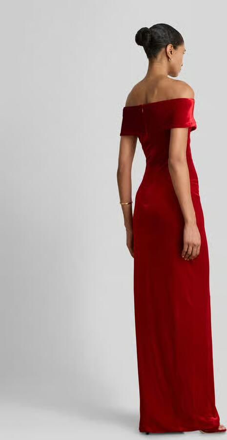 Lauren Ralph Lauren Avondjurk met carmenhals - Foto 2