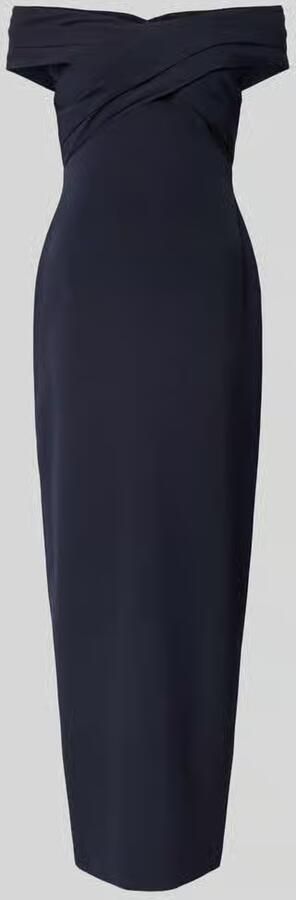 Lauren Ralph Lauren Off shoulder-avondjurk met deelnaad model 'IRENE'