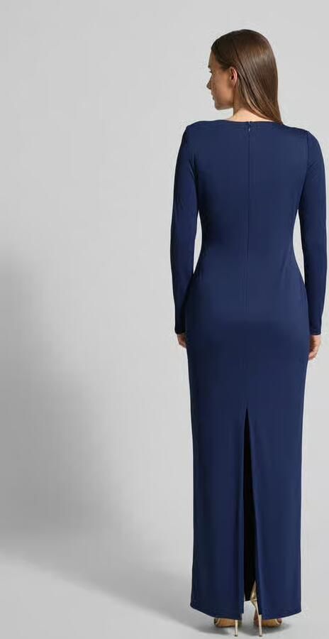 Lauren Ralph Lauren Avondjurk met Cut-out en knoopdetail Model 'BURLINCE' - Foto 3