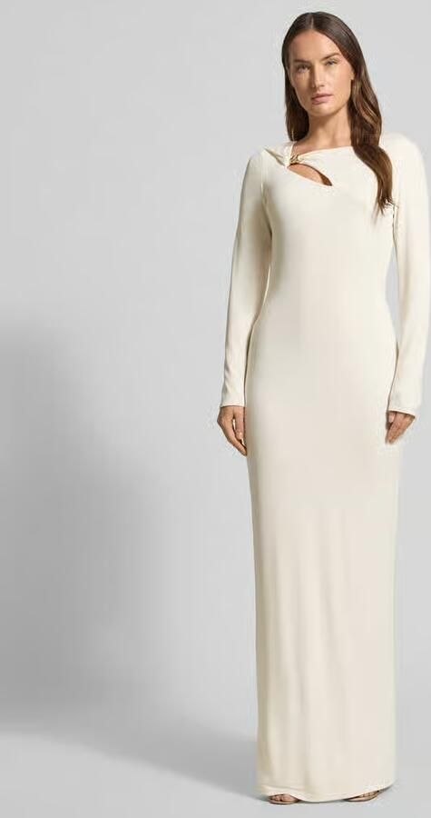 Lauren Ralph Lauren Avondjurk met Cut-out en knoopdetail Model 'BURLINCE' - Foto 3