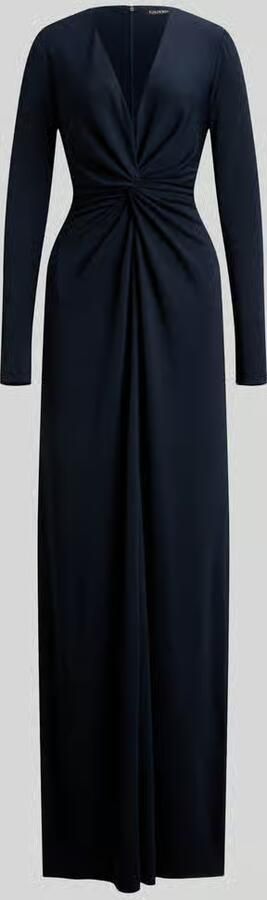 Lauren Ralph Lauren Avondjurk met diepe hals en knoopdetail - Foto 3