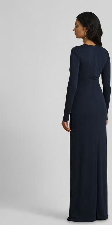 Lauren Ralph Lauren Avondjurk met diepe hals en knoopdetail - Foto 3