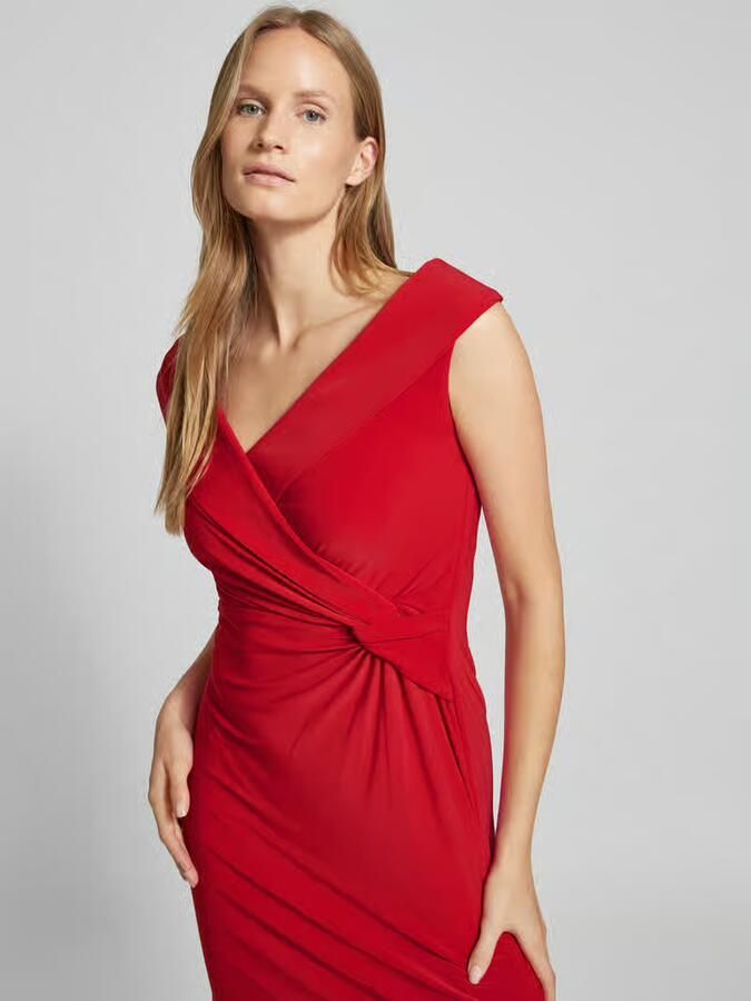 Lauren Ralph Lauren Avondjurk met knoopdetail model 'LEONIDAS'
