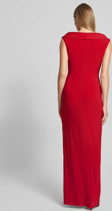 Lauren Ralph Lauren Avondjurk met knoopdetail model 'LEONIDAS' - Foto 3