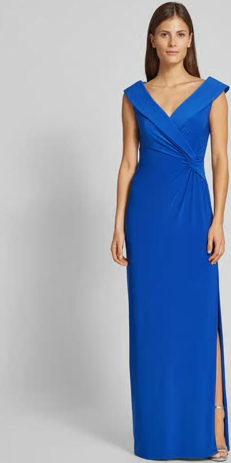 Lauren Ralph Lauren Avondjurk met knoopdetail model 'LEONIDAS' - Foto 3