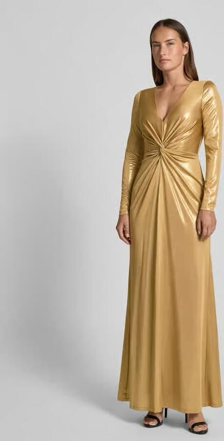 Lauren Ralph Lauren Avondjurk met knoopdetail model 'NADIRA' - Foto 2