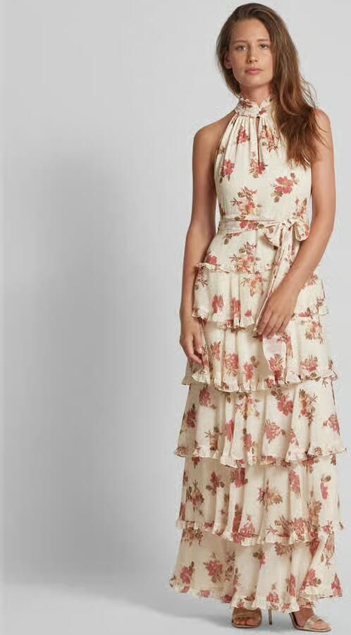 Lauren Ralph Lauren Avondjurk met ruches model 'SANURA' - Foto 2
