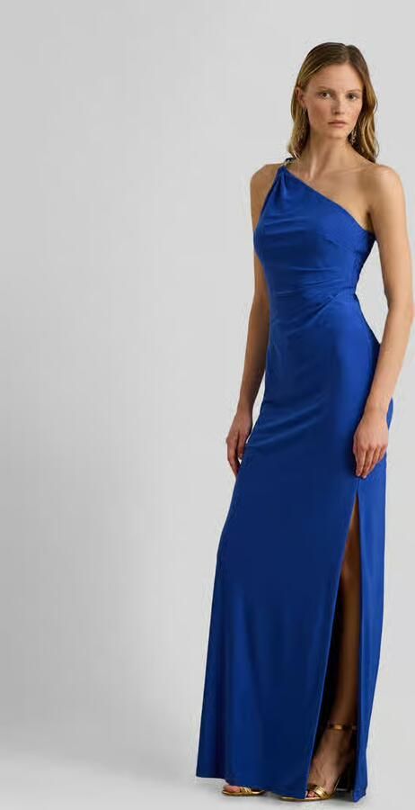 Lauren Ralph Lauren Avondjurk in one-shoulder look model 'BELINA' - Foto 3