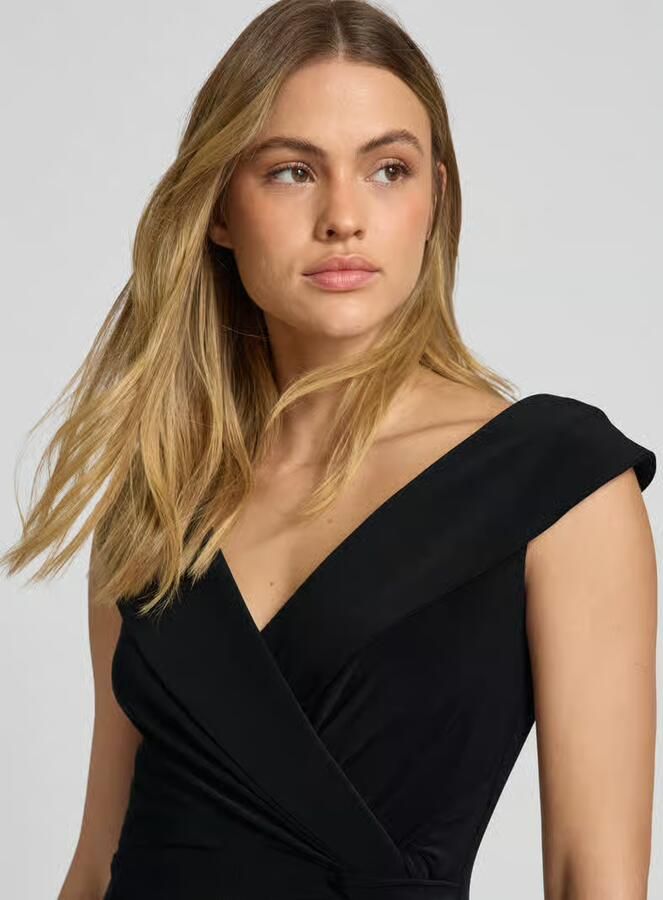 Lauren Ralph Lauren Avondjurk met knoopdetail model 'LEONIDAS' - Foto 4