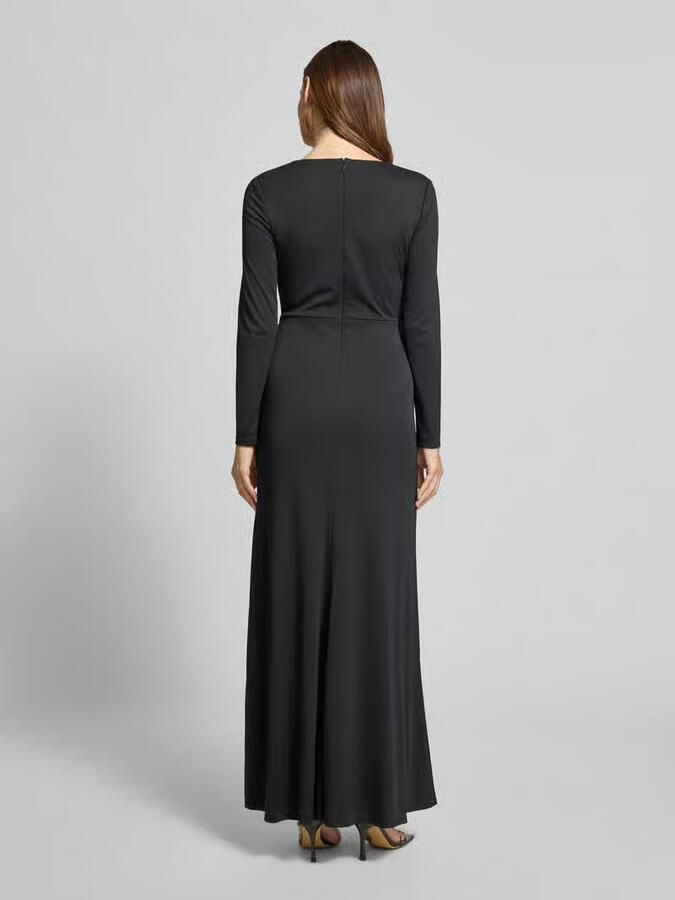 Lauren Ralph Lauren Avondjurk met V-hals en knoopdetail model 'NADIRA'