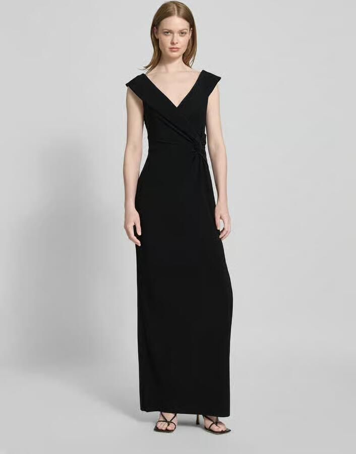 Lauren Ralph Lauren Avondjurk met knoopdetail model 'LEONIDAS' - Foto 3