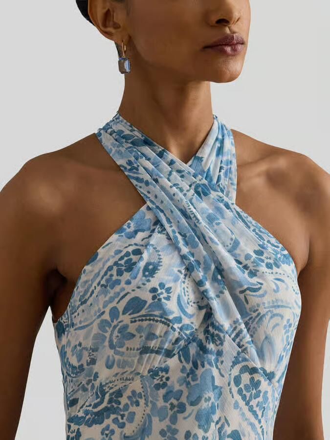 Lauren Ralph Lauren avondjurk met volants - Foto 2