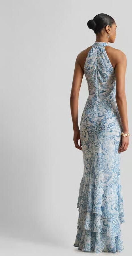 Lauren Ralph Lauren avondjurk met volants - Foto 4