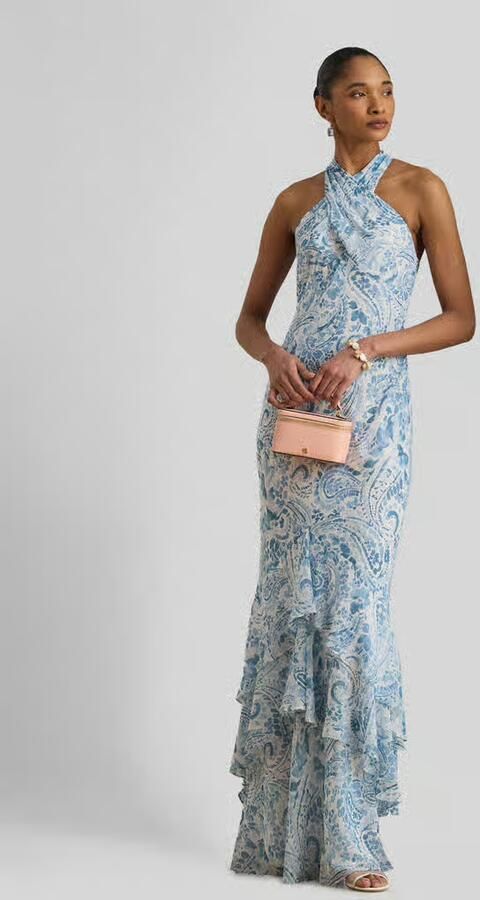 Lauren Ralph Lauren avondjurk met volants - Foto 3