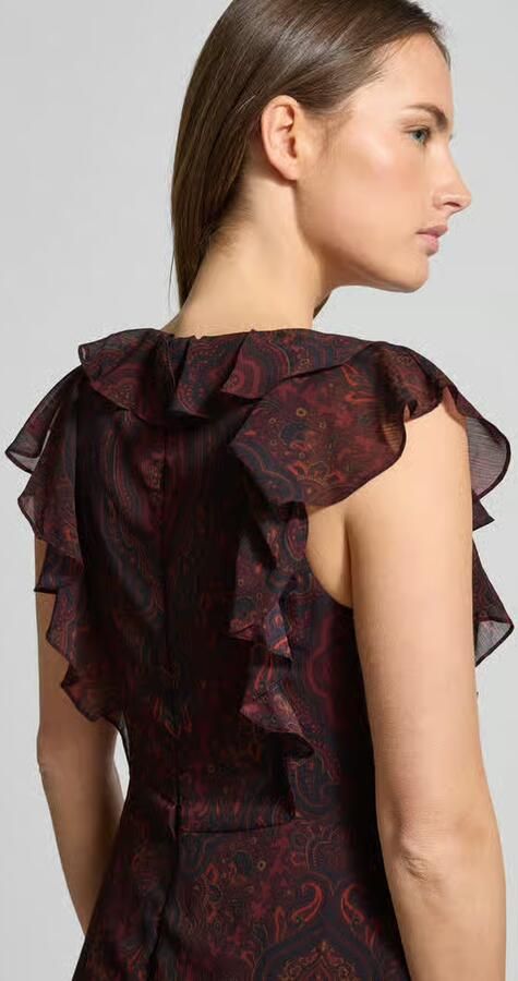 Lauren Ralph Lauren Avondjurk met volants model 'ARITAS' - Foto 2