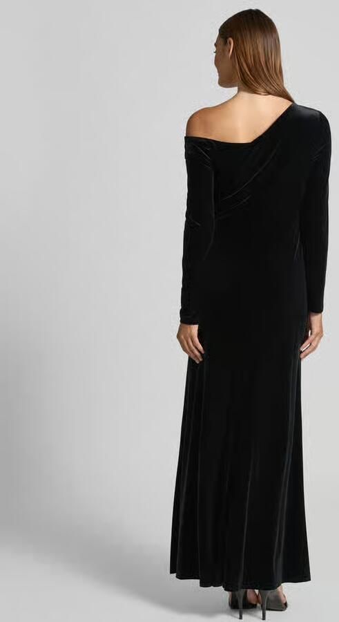 Lauren Ralph Lauren Avondjurk van fluweel in one shoulder-look model 'CATEEMA'