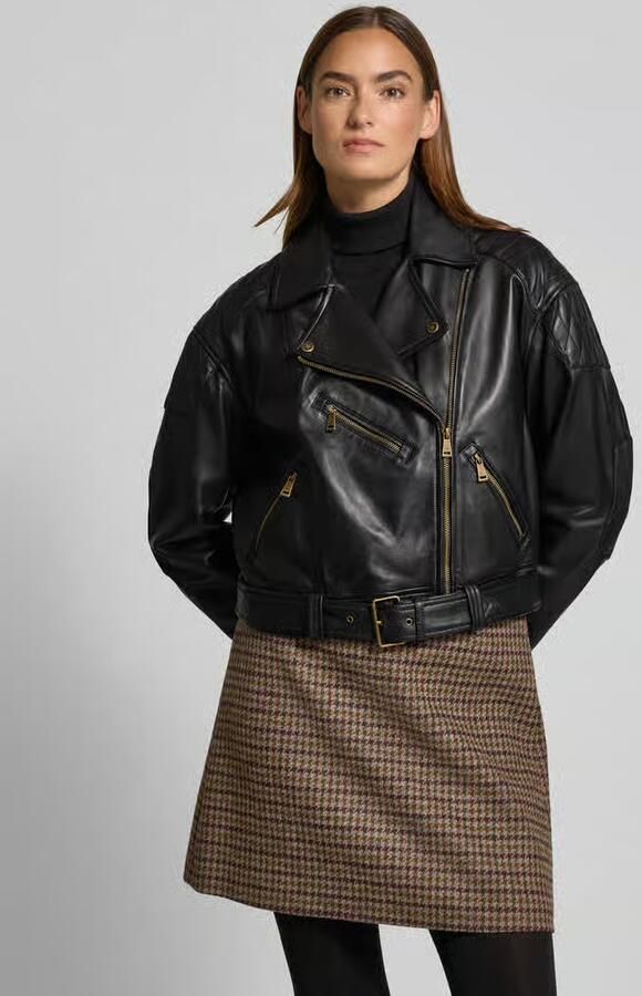 Lauren Ralph Lauren Bikerjack van lamsleer model 'GLANCEE' - Foto 2