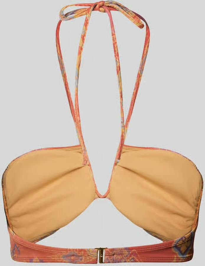 Lauren Ralph Lauren Bikinitop met halter model 'MEDALLION SHIMMER SHIRRED'