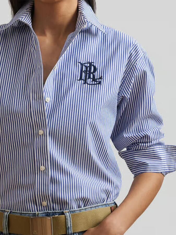 Lauren Ralph Lauren Regular fit overhemdblouse met logostitching model 'KOTTA' - Foto 3