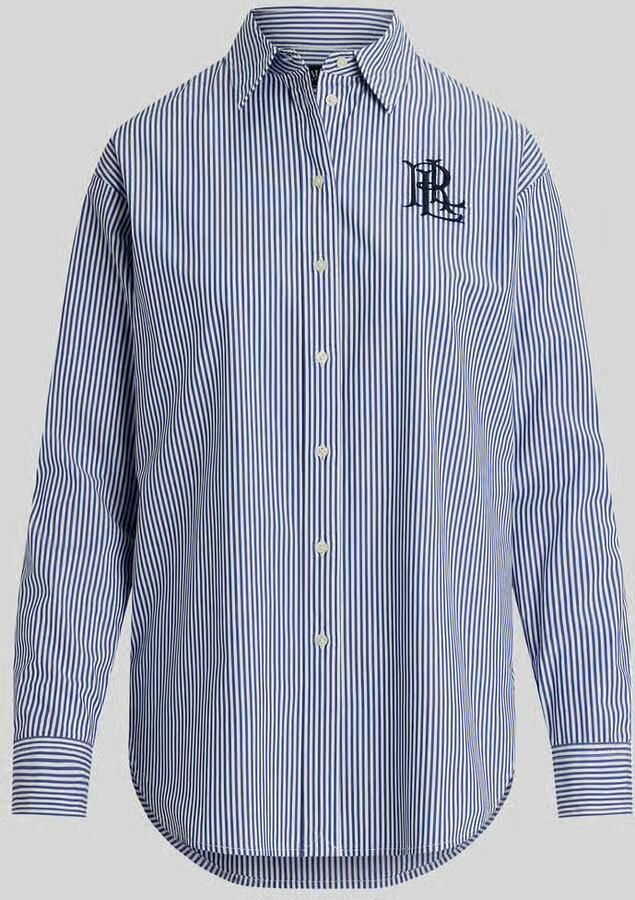 Lauren Ralph Lauren Regular fit overhemdblouse met logostitching model 'KOTTA' - Foto 4