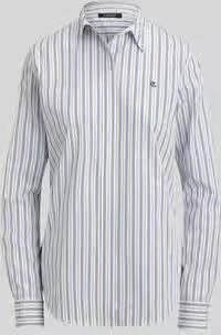 Lauren Ralph Lauren blouse met lange mouwen in relaxed fit van katoenmix