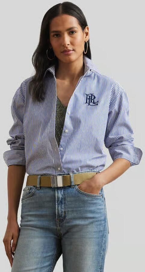 Lauren Ralph Lauren Regular fit overhemdblouse met logostitching model 'KOTTA' - Foto 5