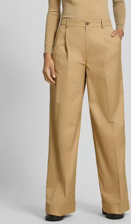 Lauren Ralph Lauren Broek met wijde pijpen en achterzak model 'MAKANIE' - Foto 2