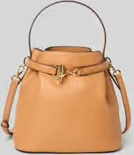 Lauren Ralph Lauren Bucket Bag van echt rundleer