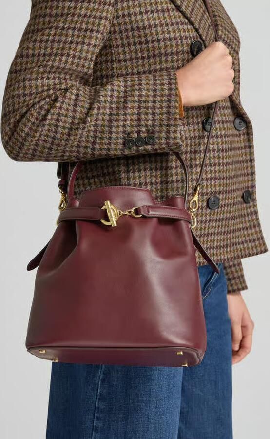Lauren Ralph Lauren Bucket Bag van echt rundleer - Foto 2