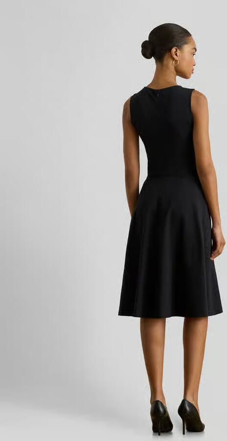 Lauren Ralph Lauren Knie-lange jurk van Viscosemix Model 'CHARLEY' - Foto 5