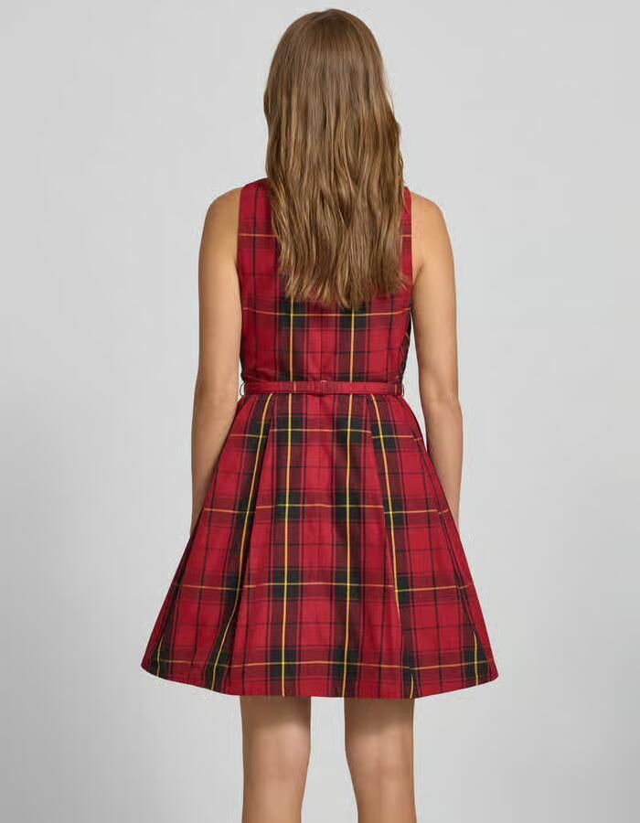 Lauren Ralph Lauren Cocktailjurk met vierkante hals en riem model 'FRANTISE'