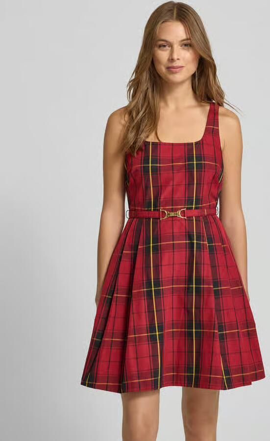 Lauren Ralph Lauren Cocktailjurk met vierkante hals en riem model 'FRANTISE' - Foto 2