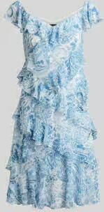 Lauren Ralph Lauren cocktailjurk met volants